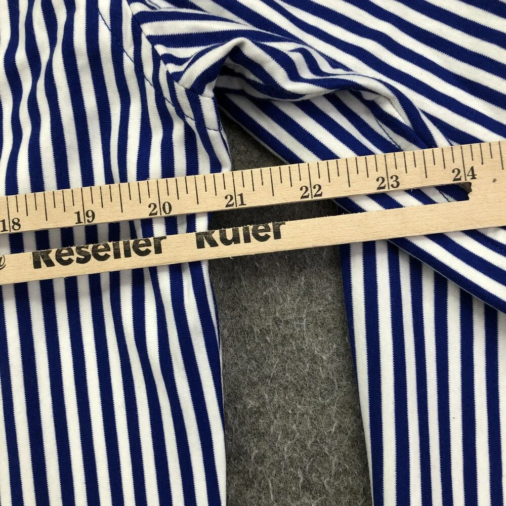 Polo Ralph Lauren Shirt Mens Large Blue Stripe Classic Fit Dress Long Sleeve